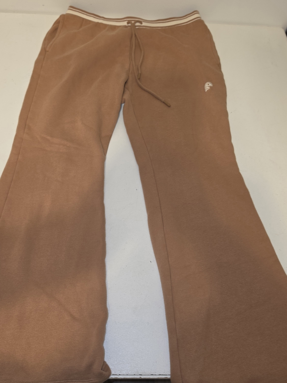 PINK Victoria's Secret Brown/Tan Flared Drawstring Sweatpants